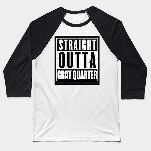 Gray Quarter Baseball T-Shirt by ArtbyMyz